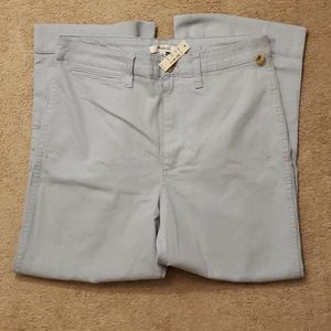 NWT Madewell Emmett Blue Cropped Pants Size 29